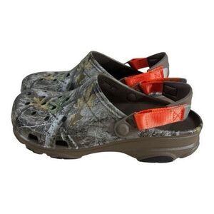Crocs All Terrain Clog Shoes Men Size 11 Brown Camo Realtree Slip On Outdoor